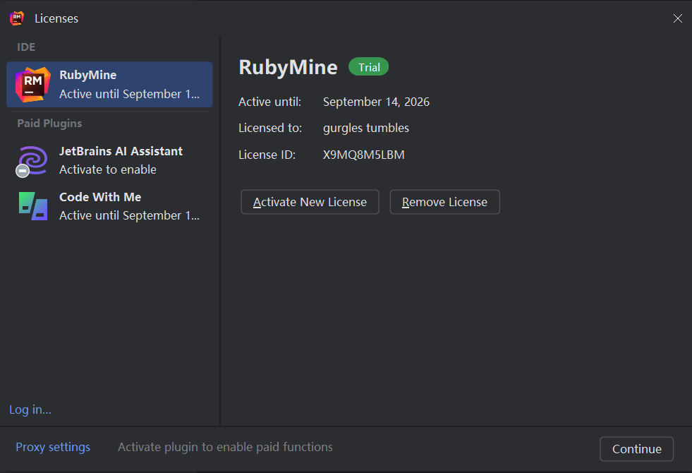 RubyMine 2024.1 激活破解教程