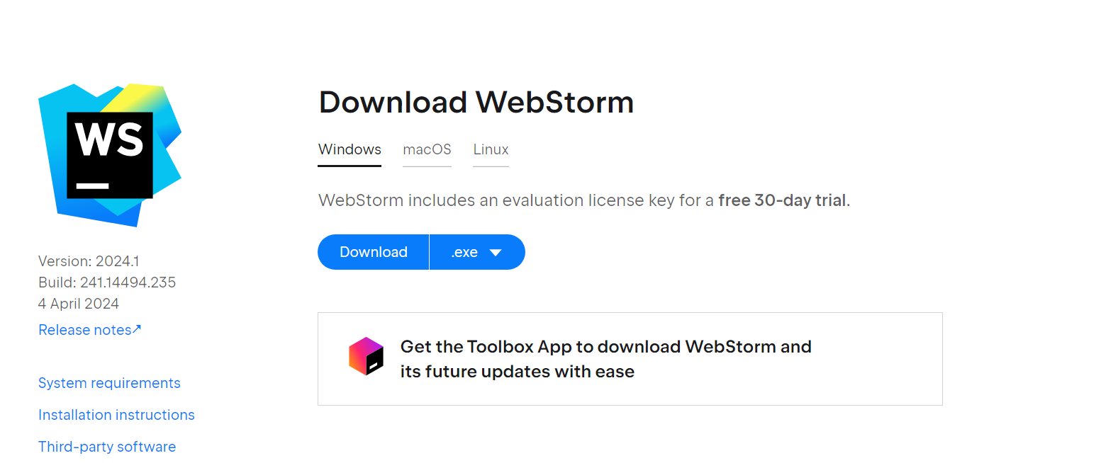 Webstorm 2024.1 激活破解教程