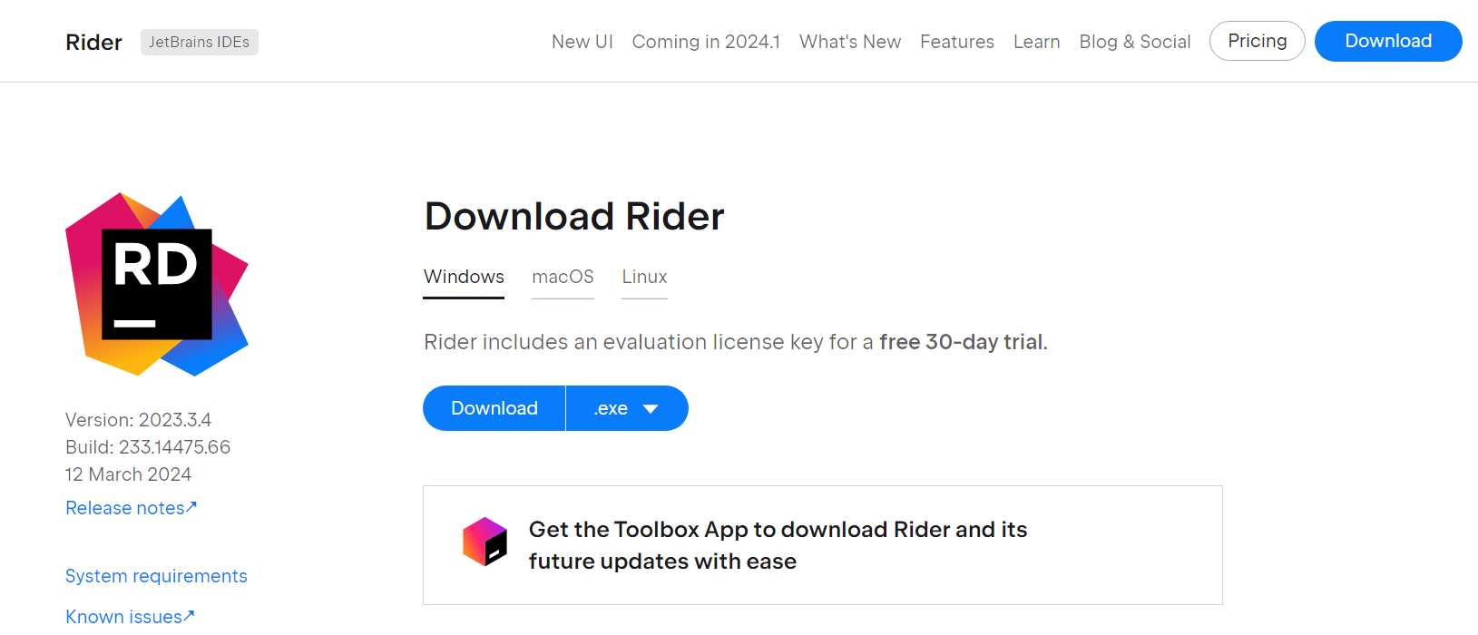 Rider 2023.3.4 激活破解教程