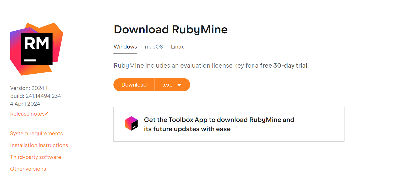 RubyMine 2024.1 激活破解教程