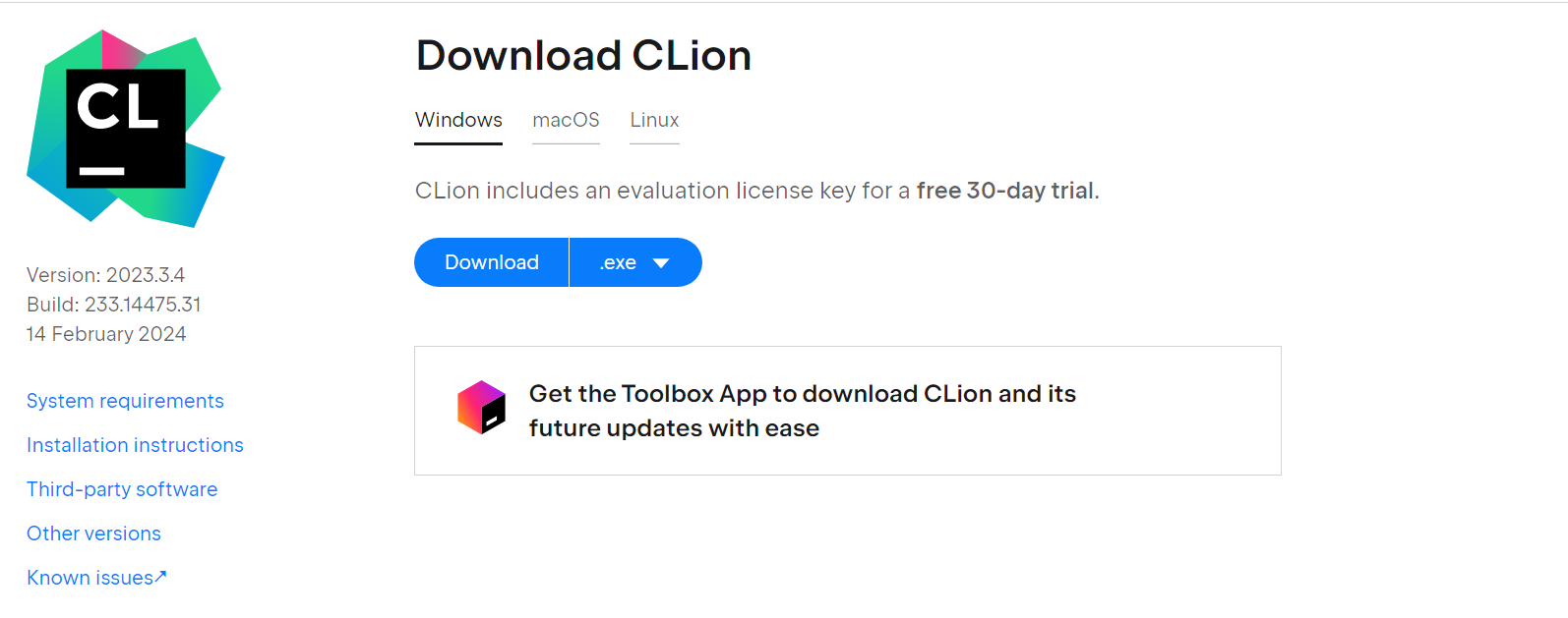 CLion2023.3.4 最新激活破解教程（亲测有效）